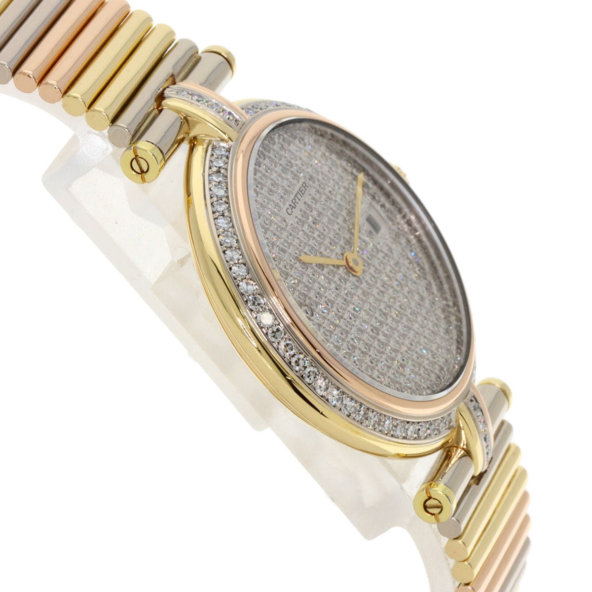 CARTIER VLC Louis Cartier Vendome LM Diamond Watches K18 Yellow Gold/K18 three color Ladies