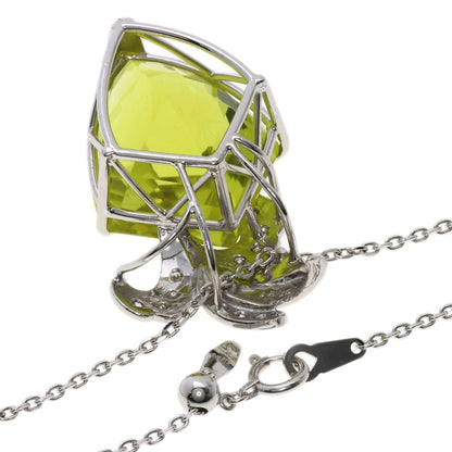 31.21ct Quartz Diamond Necklace K18 White Gold 18.2g　Ladies