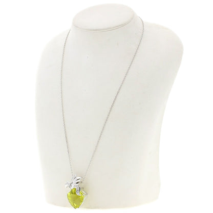 31.21ct Quartz Diamond Necklace K18 White Gold 18.2g　Ladies