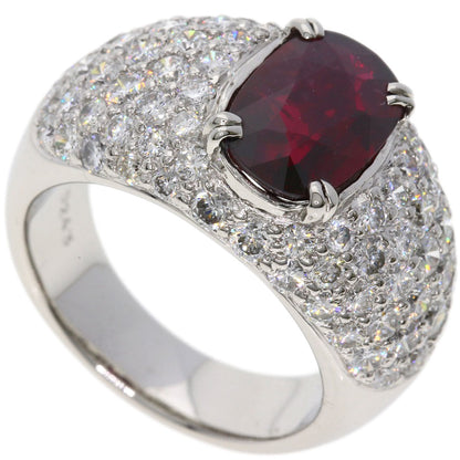 2.54ct Diamond Ruby Ring Platinum PT900  16.6g　Ladies