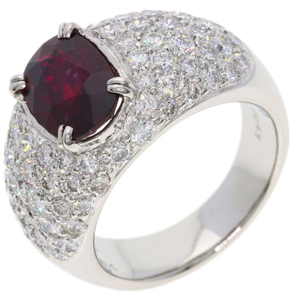 2.54ct Diamond Ruby Ring Platinum PT900  16.6g　Ladies