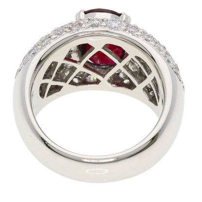 2.54ct Diamond Ruby Ring Platinum PT900  16.6g　Ladies