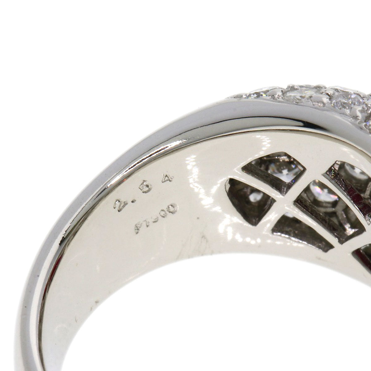 2.54ct Diamond Ruby Ring Platinum PT900  16.6g　Ladies