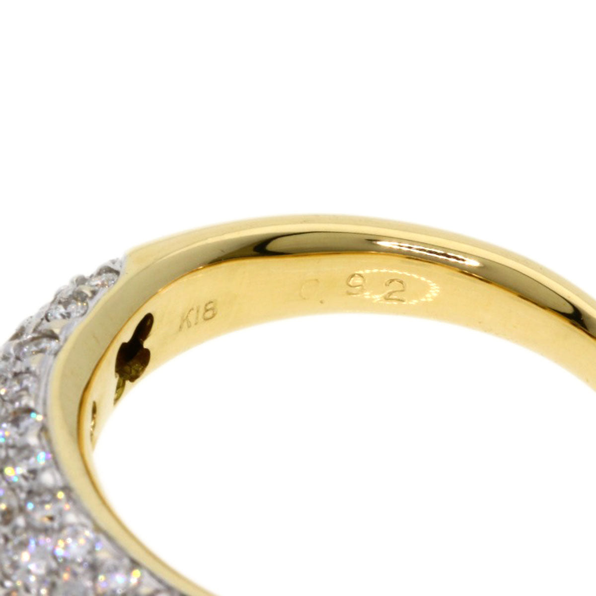 0.92ct Diamond Ring K18 Yellow Gold  5g　Ladies