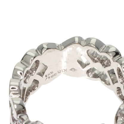 5.51ct Sapphire Diamond Ring K18 White Gold  12.7g　Ladies