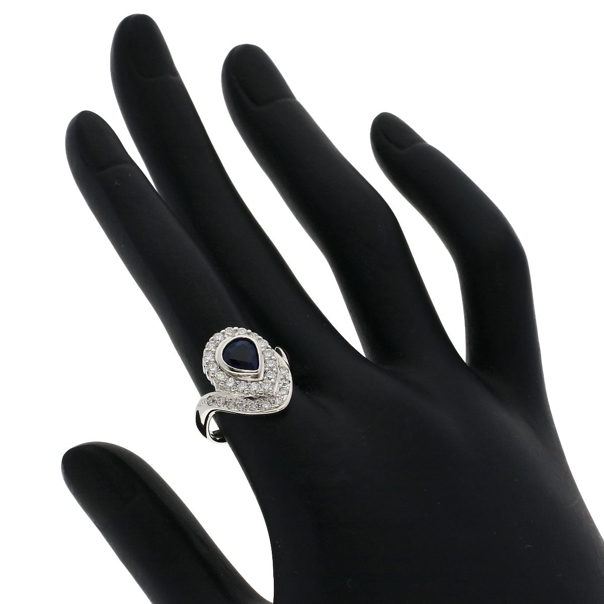 1.301ct サファイア ダイヤモンド リング・指輪 プラチナPT900 8.7g レディース 【中古】