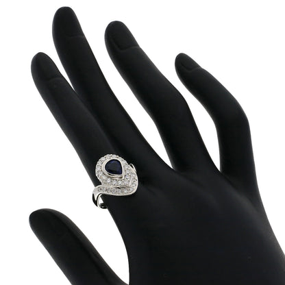 1.301ct サファイア ダイヤモンド リング・指輪 プラチナPT900 8.7g レディース 【中古】
