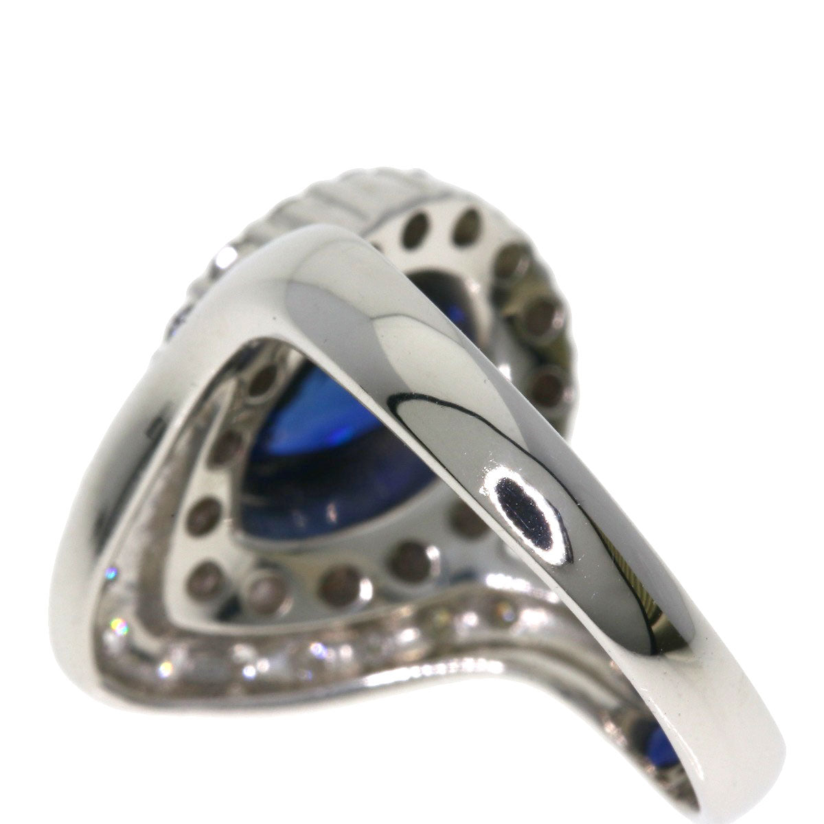 1.301ct サファイア ダイヤモンド リング・指輪 プラチナPT900 8.7g レディース 【中古】