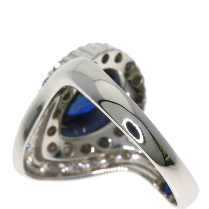 1.301ct サファイア ダイヤモンド リング・指輪 プラチナPT900 8.7g レディース 【中古】