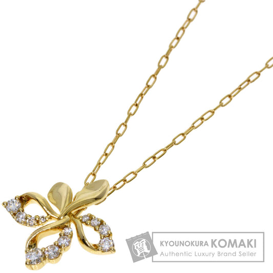 STAR JEWELRY Diamond Necklace K18 Yellow Gold Ladies [Used]