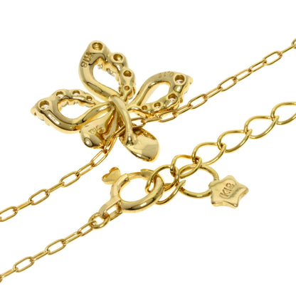 STAR JEWELRY Diamond Necklace K18 Yellow Gold Ladies [Used]