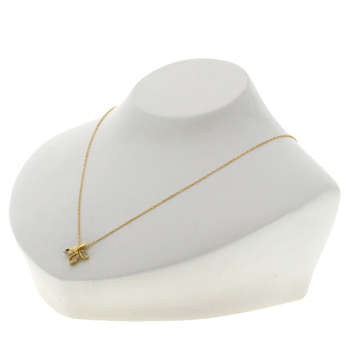 STAR JEWELRY Diamond Necklace K18 Yellow Gold Ladies [Used]