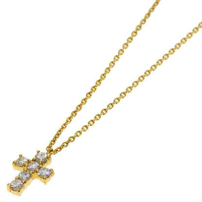 VENDOME Cross motif Diamond Necklace K18 Yellow Gold Ladies [Used]