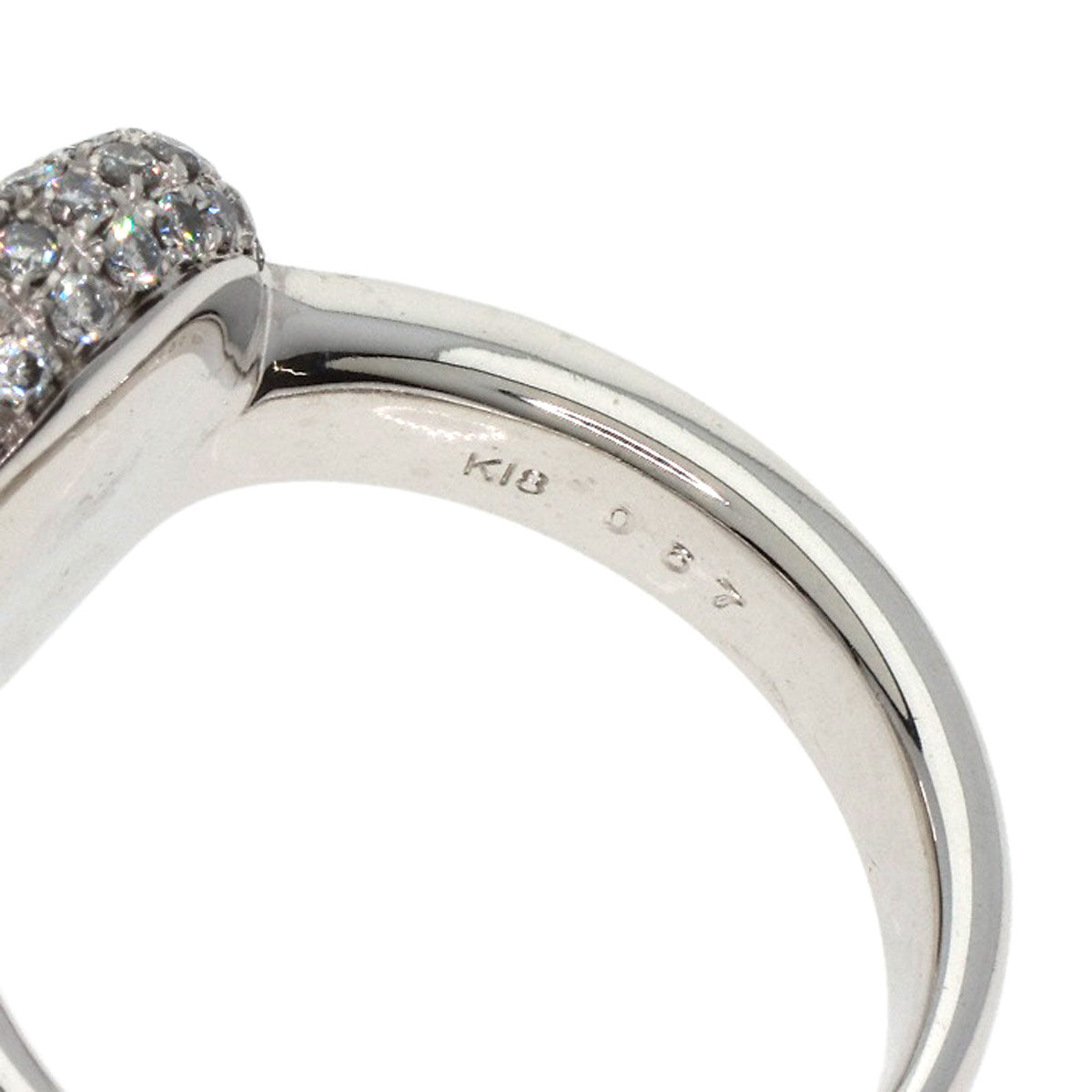 0.67ct Blue Topaz Diamond Ring K18 White Gold 9.8g　Ladies