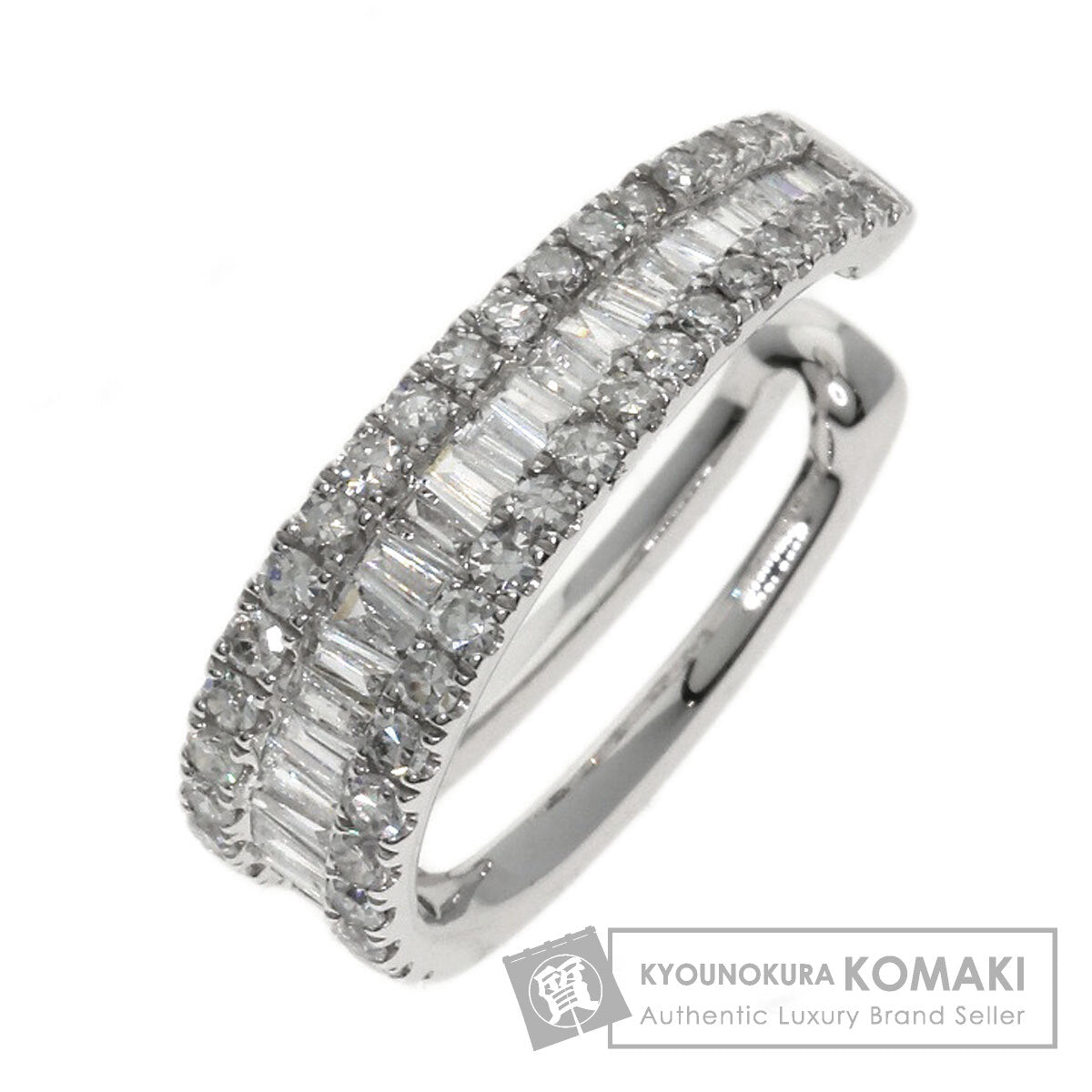 0.55ct Ear cuff Diamond Earring Platinum PT950 3g　Ladies