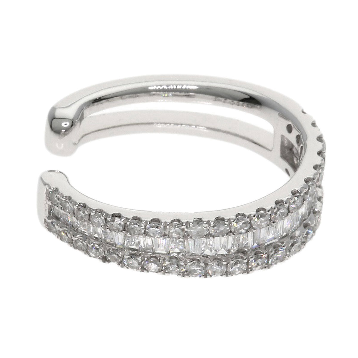 0.55ct Ear cuff Diamond Earring Platinum PT950 3g　Ladies