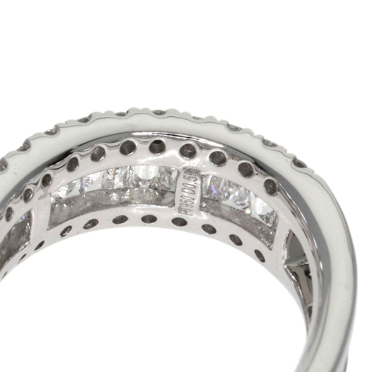 0.55ct Ear cuff Diamond Earring Platinum PT950 3g　Ladies