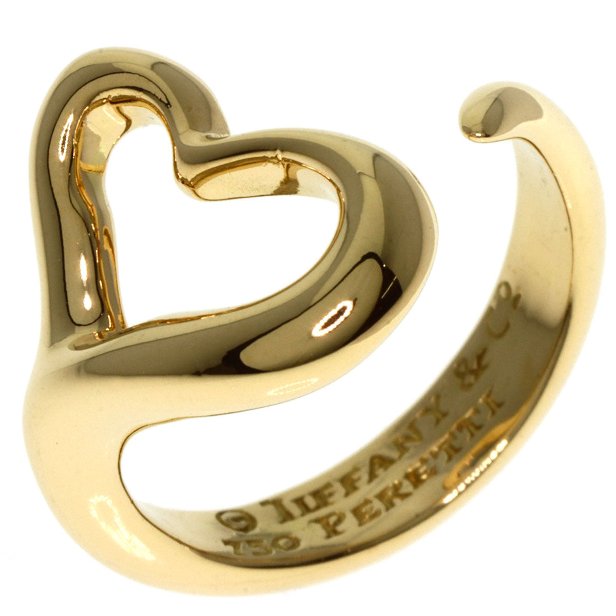 TIFFANY&Co.   Ring Open heart K18 Yellow Gold Ladies