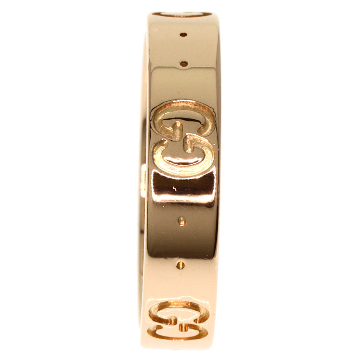 GUCCI   Icon # 10 Ring  K18 Pink Gold Ladies [Used]