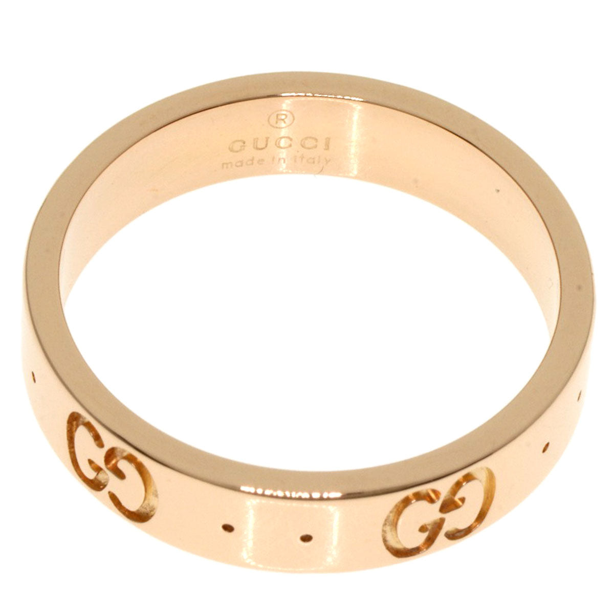 GUCCI   Icon # 10 Ring  K18 Pink Gold Ladies [Used]