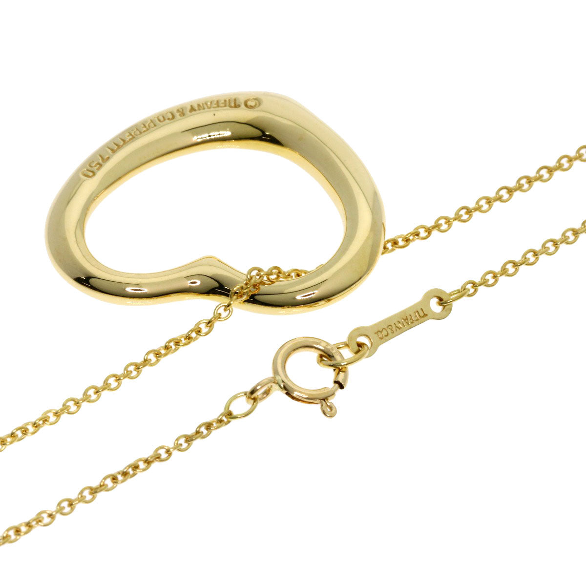 TIFFANY&Co.   Necklace Open heart K18 Yellow Gold Ladies