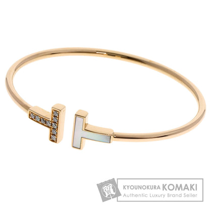 TIFFANY&Co. TWire Mother of Pearl Diamond Bracelet K18 Yellow Gold Ladies [Used]