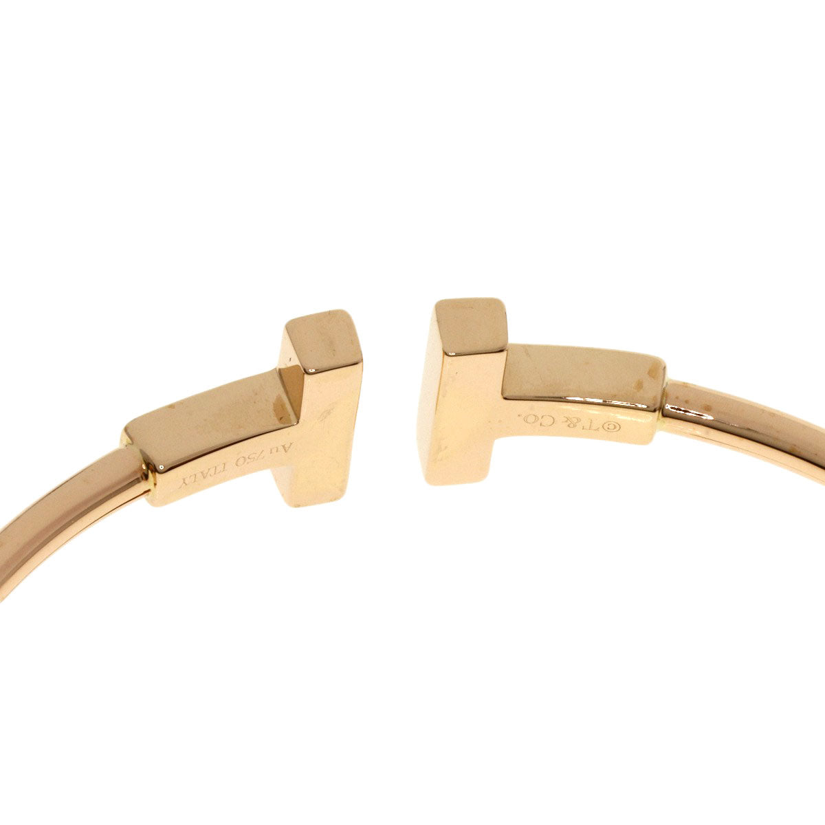 TIFFANY&Co. TWire Mother of Pearl Diamond Bracelet K18 Yellow Gold Ladies [Used]