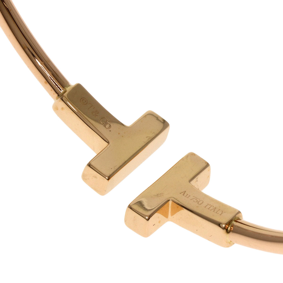 TIFFANY&Co. TWire Mother of Pearl Diamond Bracelet K18 Yellow Gold Ladies [Used]