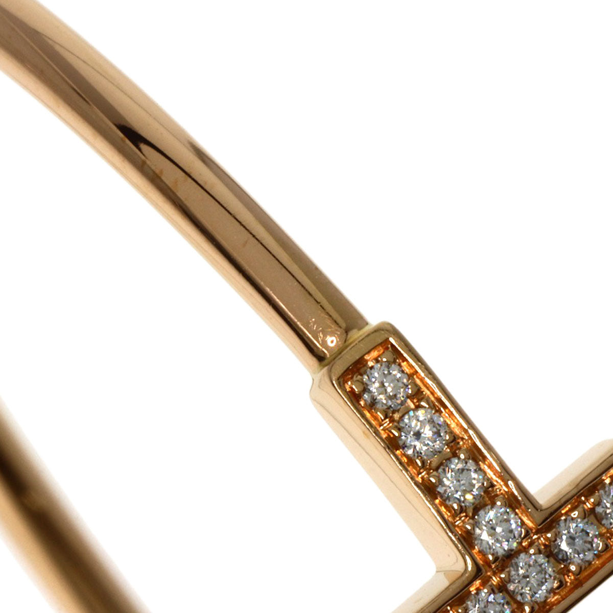 TIFFANY&Co. TWire Mother of Pearl Diamond Bracelet K18 Yellow Gold Ladies [Used]