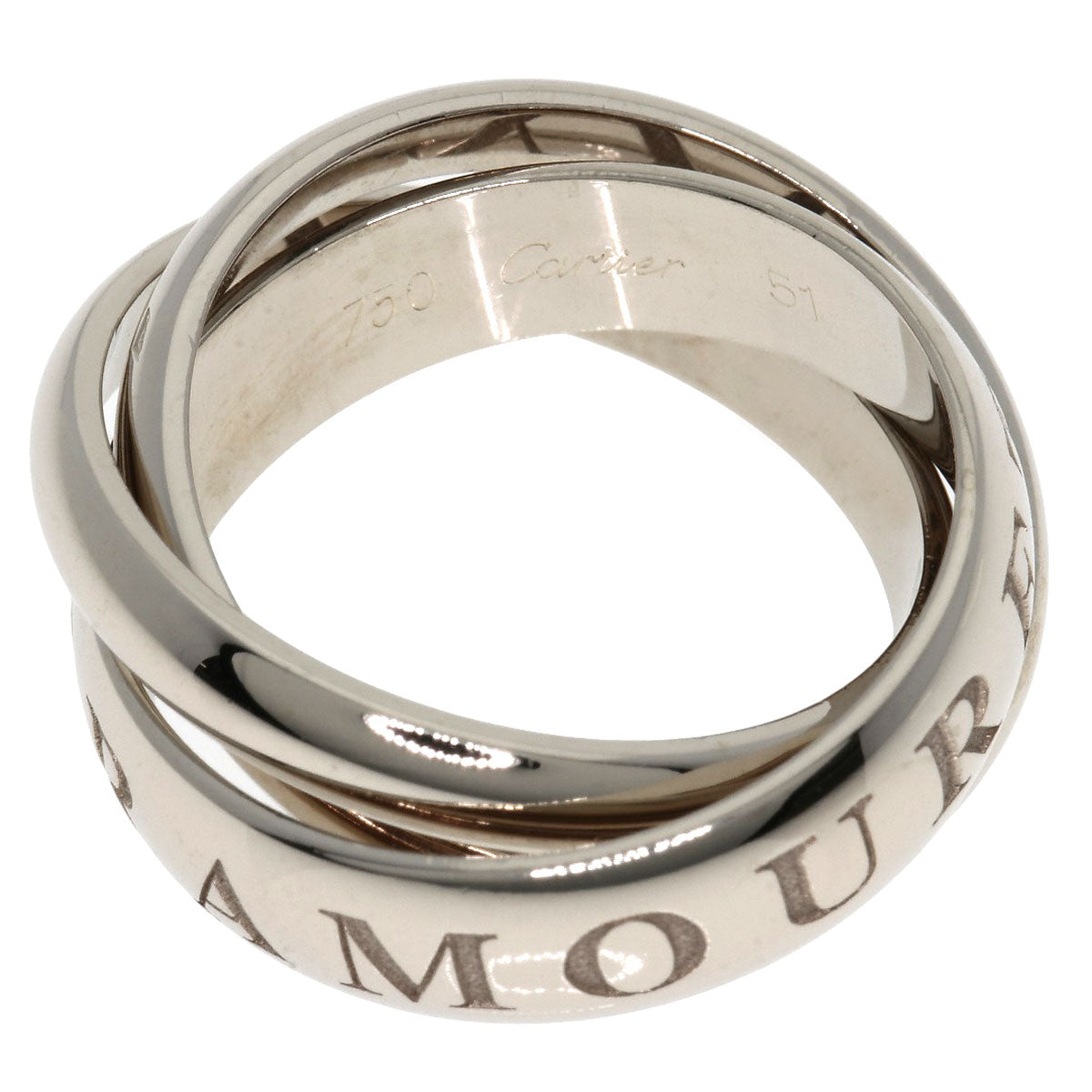 CARTIER   Ring Trinity #51 K18 White Gold Ladies