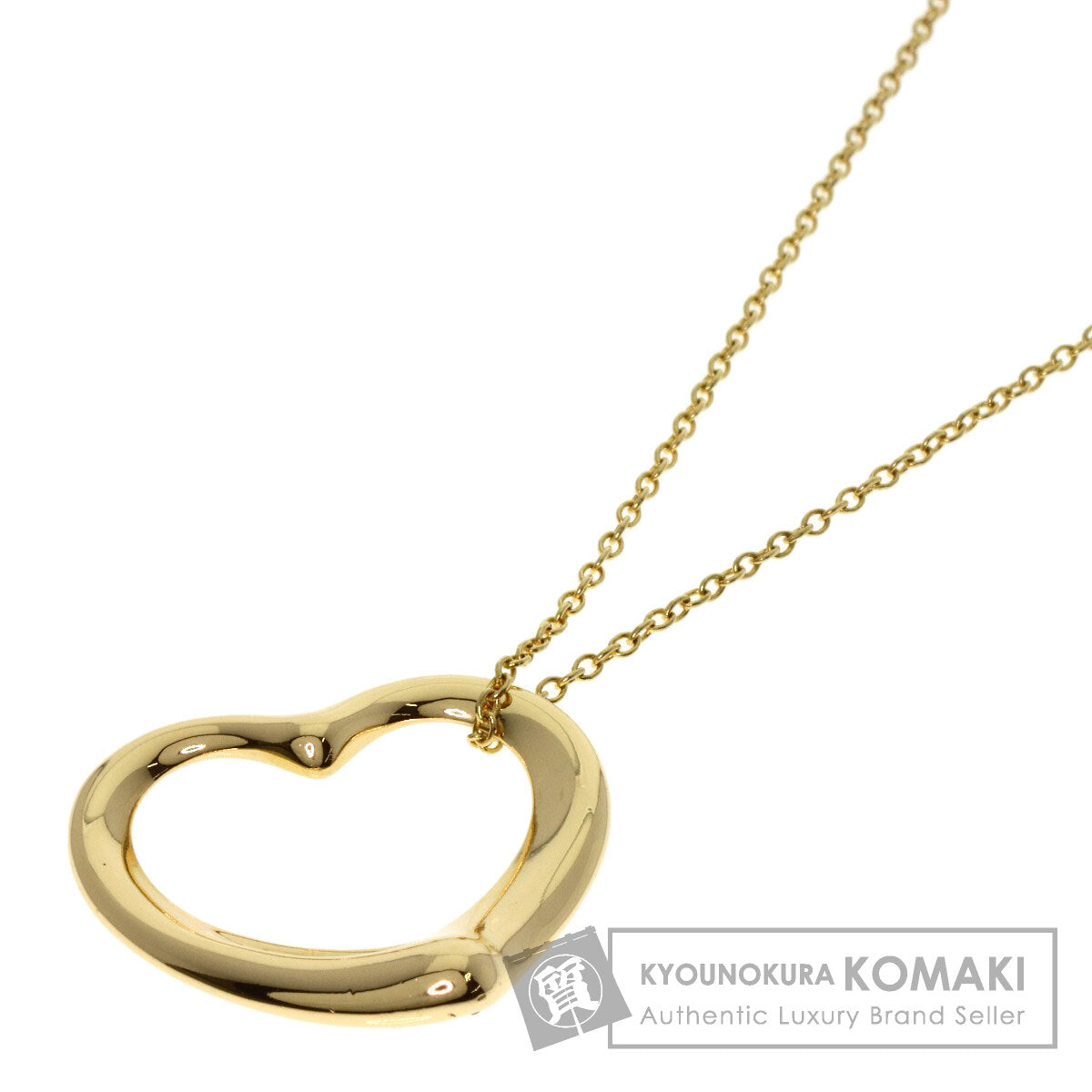 TIFFANY&Co.   Necklace Open heart K18 Yellow Gold Ladies