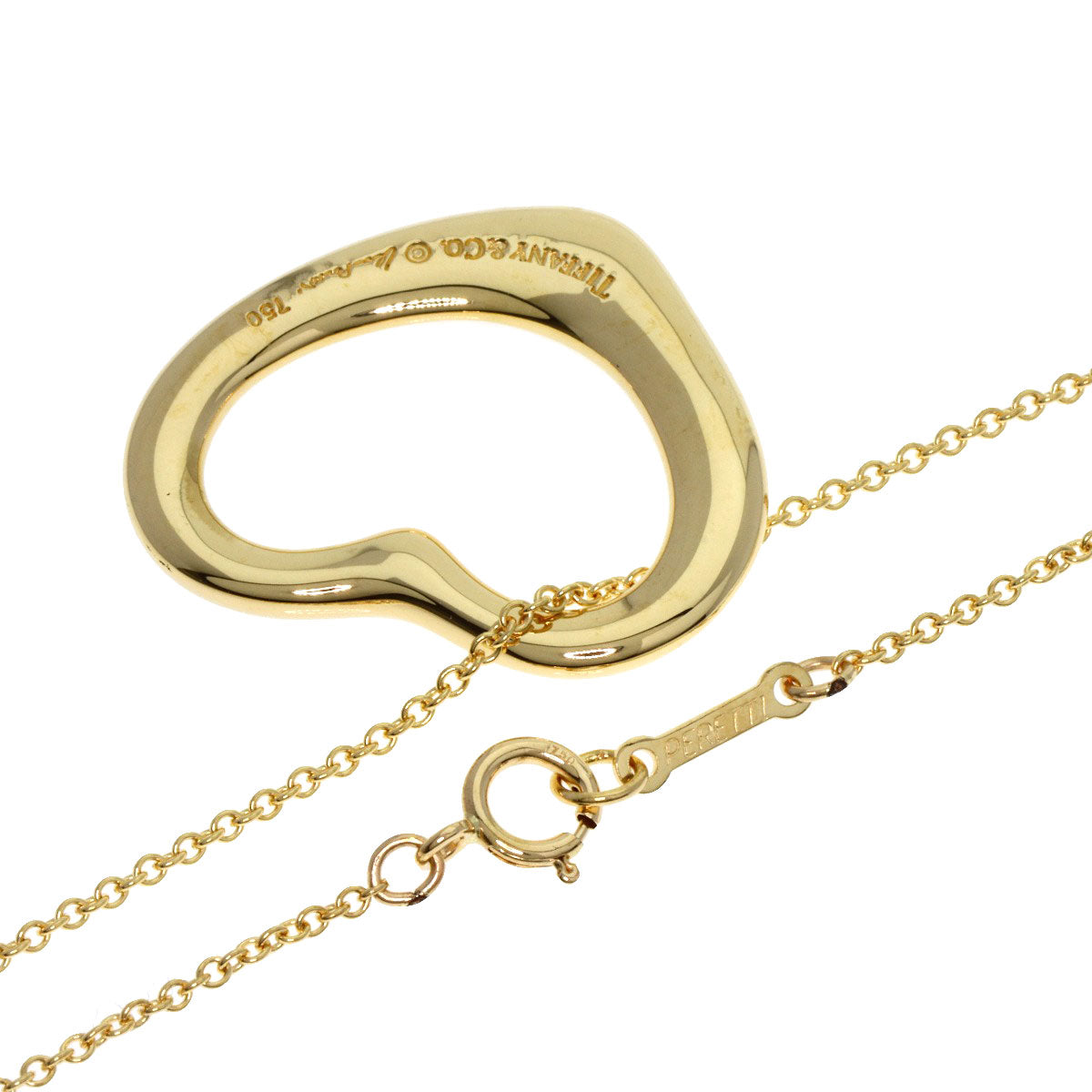 TIFFANY&Co.   Necklace Open heart K18 Yellow Gold Ladies