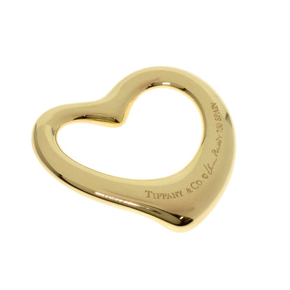 TIFFANY&Co. Open heart Pendant top K18 Yellow Gold Ladies [Used]