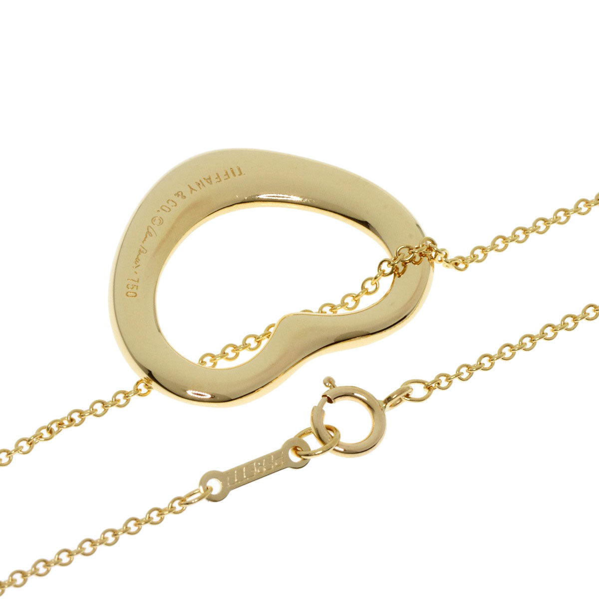 TIFFANY&Co.   Necklace Open heart K18 Yellow Gold Ladies