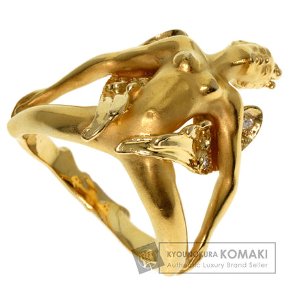 Carrera y Carrera Angel motif Diamond Ring K18 Yellow Gold Ladies [Used]