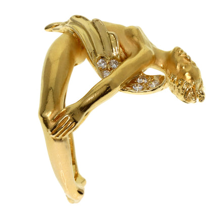 Carrera y Carrera Angel motif Diamond Ring K18 Yellow Gold Ladies [Used]