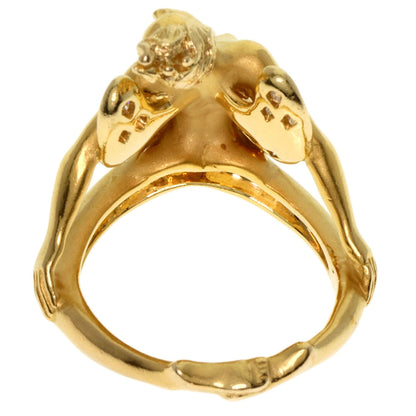 Carrera y Carrera Angel motif Diamond Ring K18 Yellow Gold Ladies [Used]