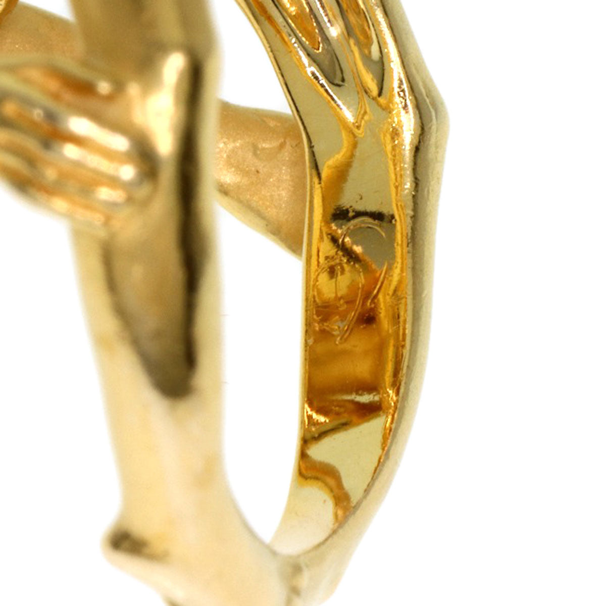 Carrera y Carrera Angel motif Diamond Ring K18 Yellow Gold Ladies [Used]