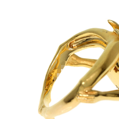 Carrera y Carrera Angel motif Diamond Ring K18 Yellow Gold Ladies [Used]