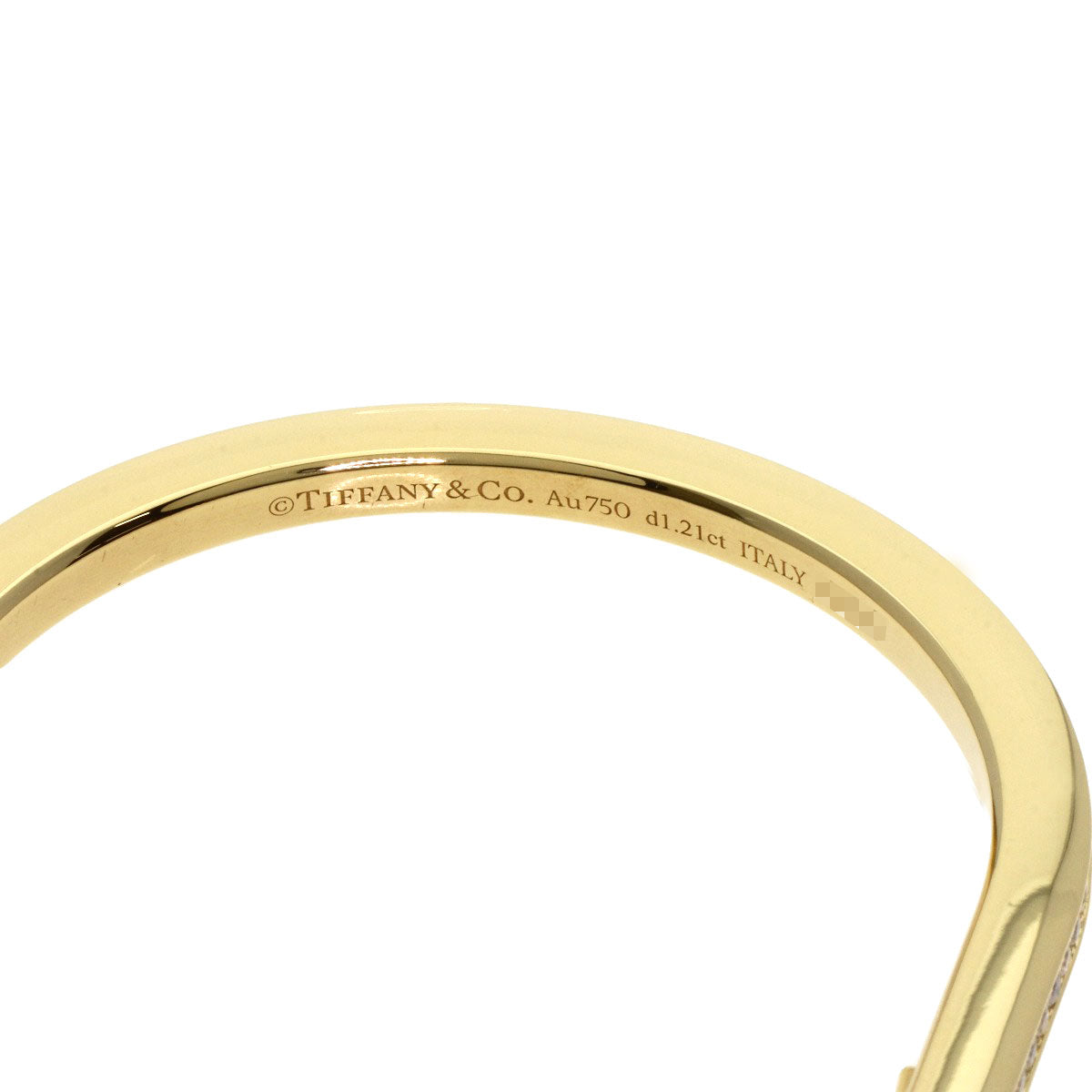 TIFFANY&Co. TIFFANY&Co. Rock Narrow Bangle Large Diamond Bracelet K18 Yellow Gold K18 White GoldLadies [Used]