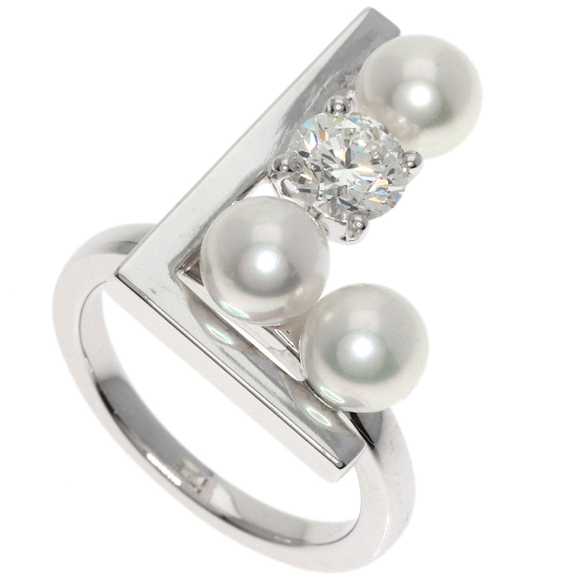 TASAKI   Ring Balance Note Pearl Pearl K18 White Gold Ladies