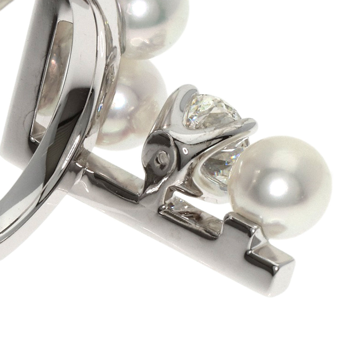 TASAKI   Ring Balance Note Pearl Pearl K18 White Gold Ladies