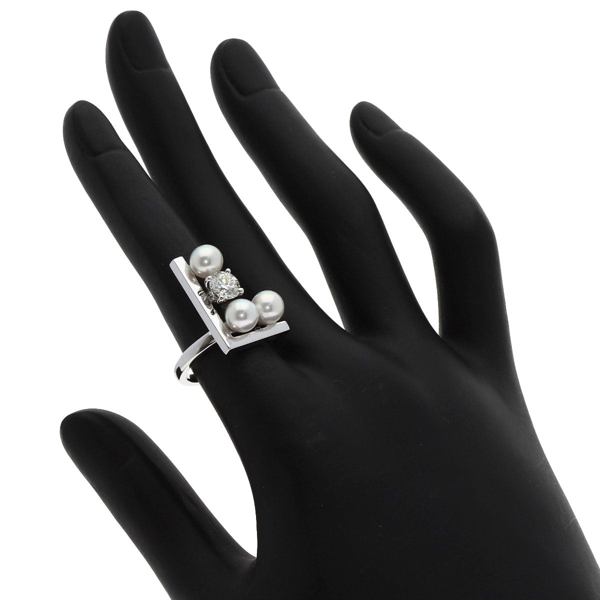 TASAKI   Ring Balance Note Pearl Pearl K18 White Gold Ladies