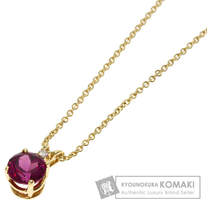TIFFANY&Co. Garnet Diamond Necklace K18 Yellow Gold Ladies [Used]