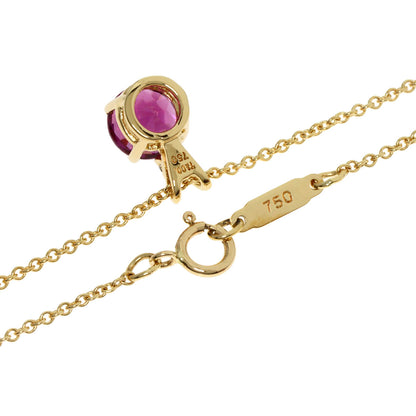 TIFFANY&Co. Garnet Diamond Necklace K18 Yellow Gold Ladies [Used]