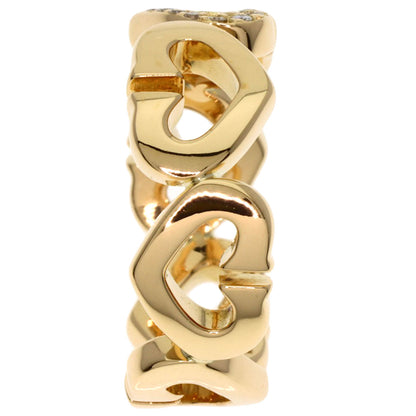CARTIER C Heart Diamond # 48 Ring K18 Yellow Gold Ladies [Used]