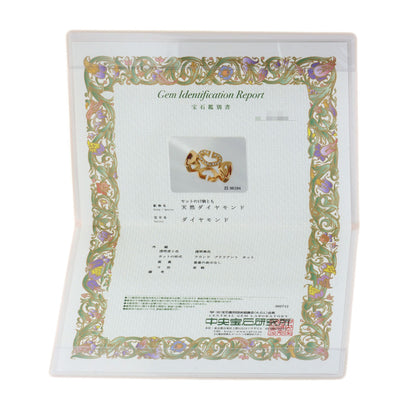 CARTIER C Heart Diamond # 48 Ring K18 Yellow Gold Ladies [Used]