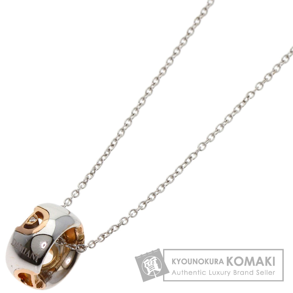 Damiani D Icon 1PDiamond Necklace K18 White Gold Ladies [Used]