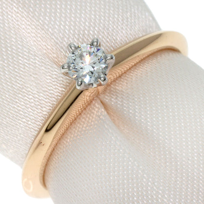 TIFFANY&Co. Solitaire Diamond Ring K18 Pink Gold PT950Ladies [Used]