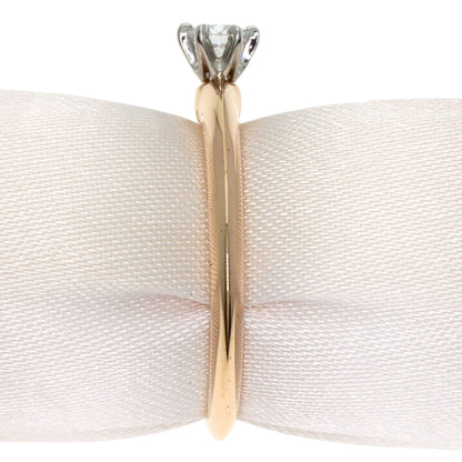 TIFFANY&Co. Solitaire Diamond Ring K18 Pink Gold PT950Ladies [Used]